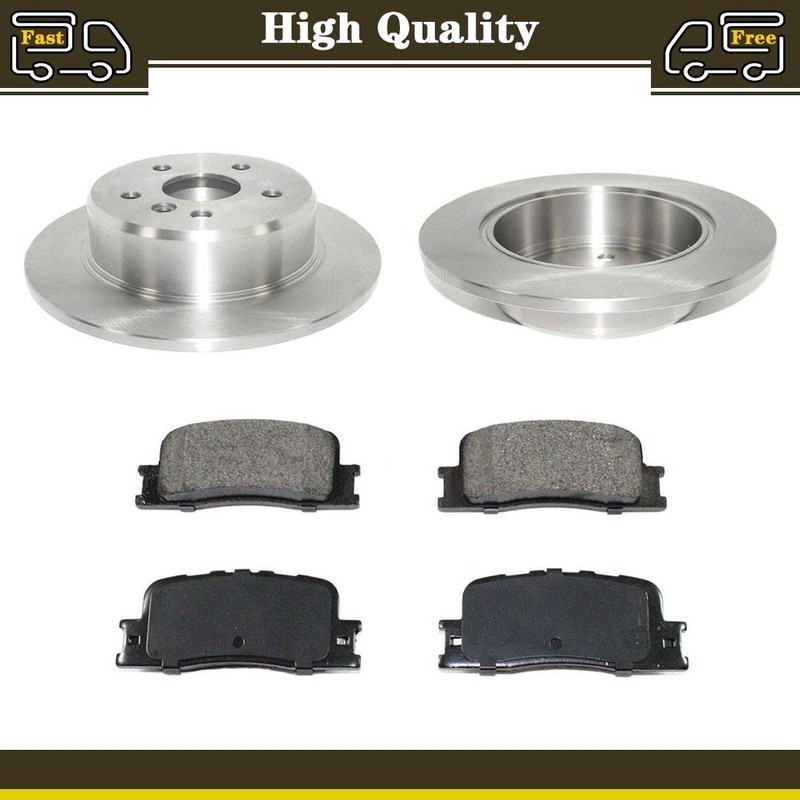 Rear disc brake pads and Disc Brake Rotor Fits 2001 Toyota Highlander