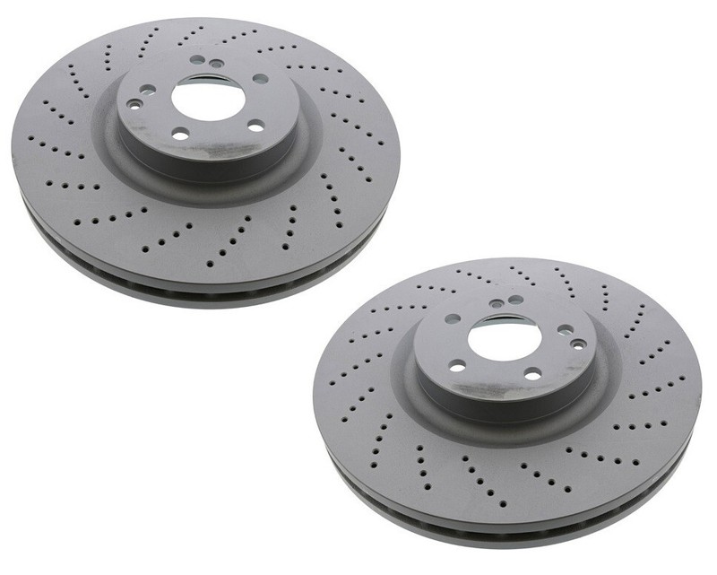 Zimmermann Pair Set of 2 Front Vented Brake Disc Rotors 360mm for MB W212 E550
