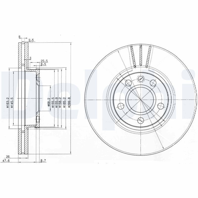 x2 Front Brake Disc BG3696 Fits Ford Seat VW Galaxy Alhambra Sharan Vented