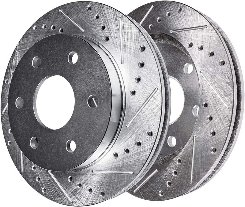 Front & Rear Drilled Rotors Brake Pads + Front Calipers for Sierra Suburban 1500 gallery
