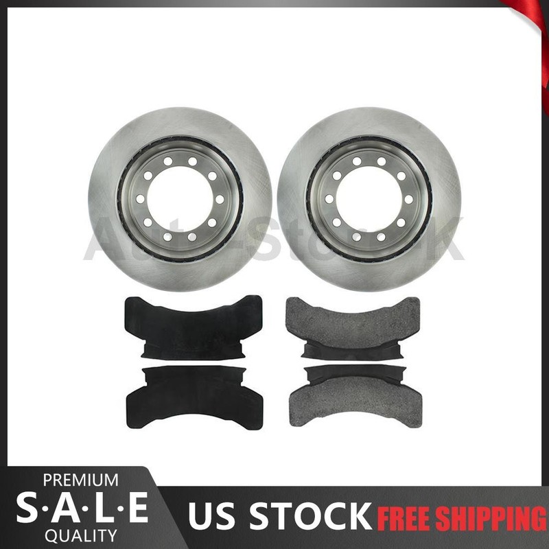 Front Brake Rotors + Brake Pads Set for 1993 Ford B600 for 1994 – 1999 Ford F800