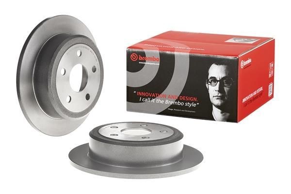 2X Brembo 08.B529.21 Rear Solid Brake Discs Fits Jeep Wrangler