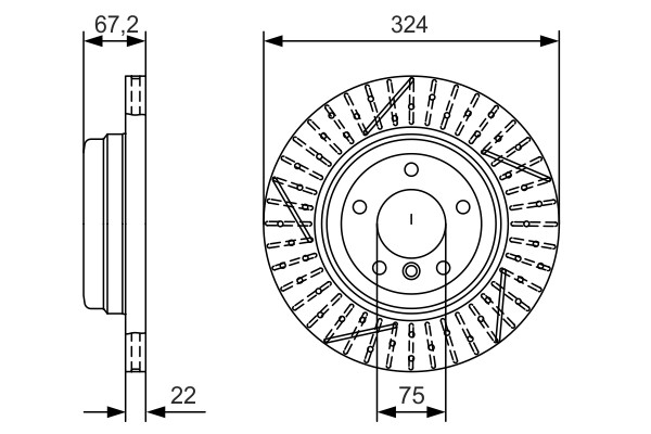 2x Brake Discs Pair Vented Rear 324mm 0986479A78 Bosch Set 34216787931 BD2138 gallery