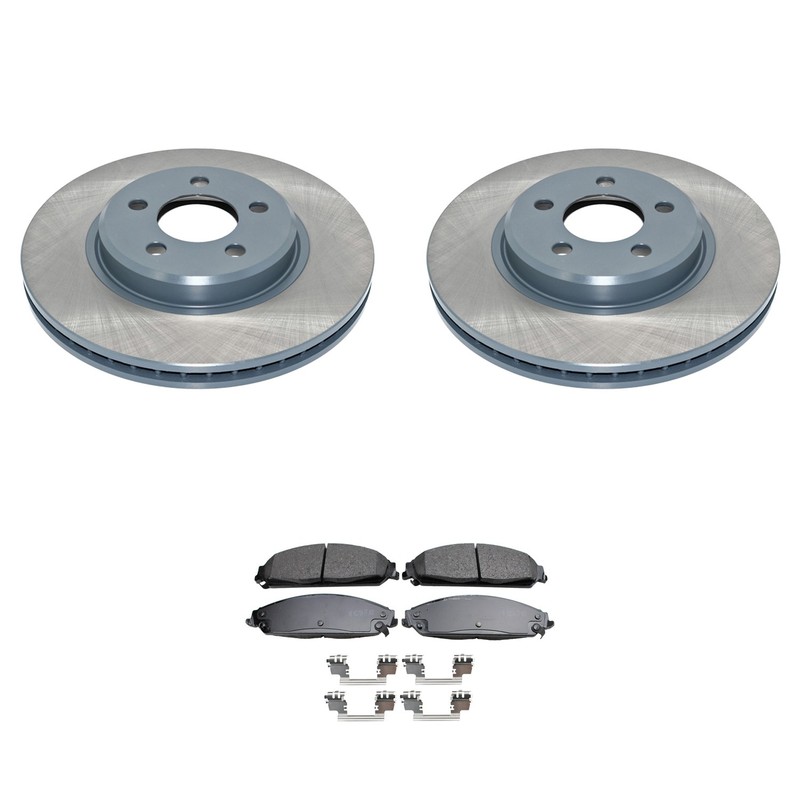 DuraGo Front Rotors Akebono ProACT Ceramic Disc Brake Pad Kit For Charger Magnum