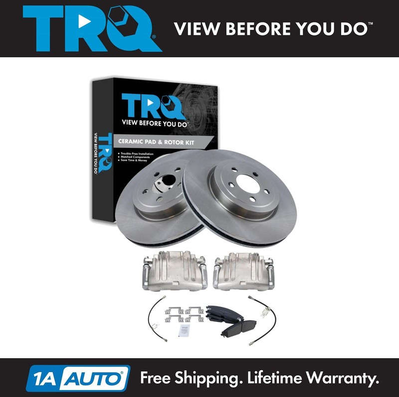 TRQ Brake Pad & Rotor Kit Ceramic Fits 2011 Dodge Challenger