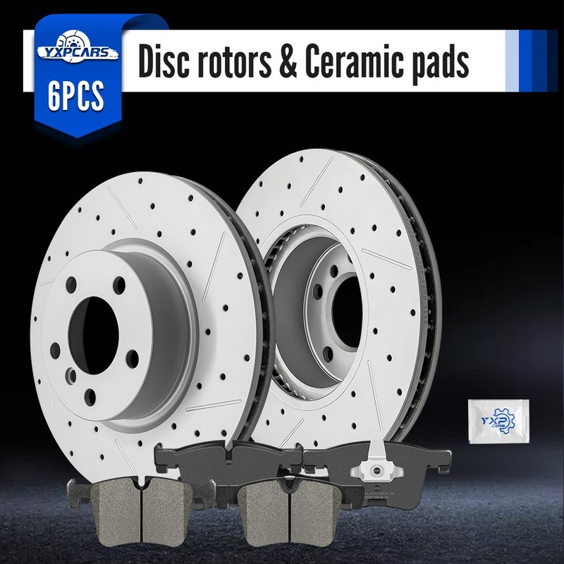 Front Disc Brake Rotors And Ceramic Pads Kit for 2011 – 2017 BMW X3 X4