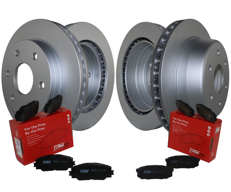 Front Rear Brake Kit Rotors TRW Pro Metallic Pads For Cadillac Chevrolet GMC V8