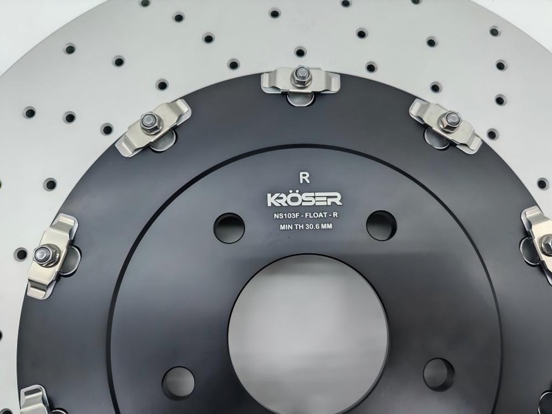 Two-Piece Drilled Floating Front Disc Brake Rotor 40206KB50A For Nissan GT-R gallery