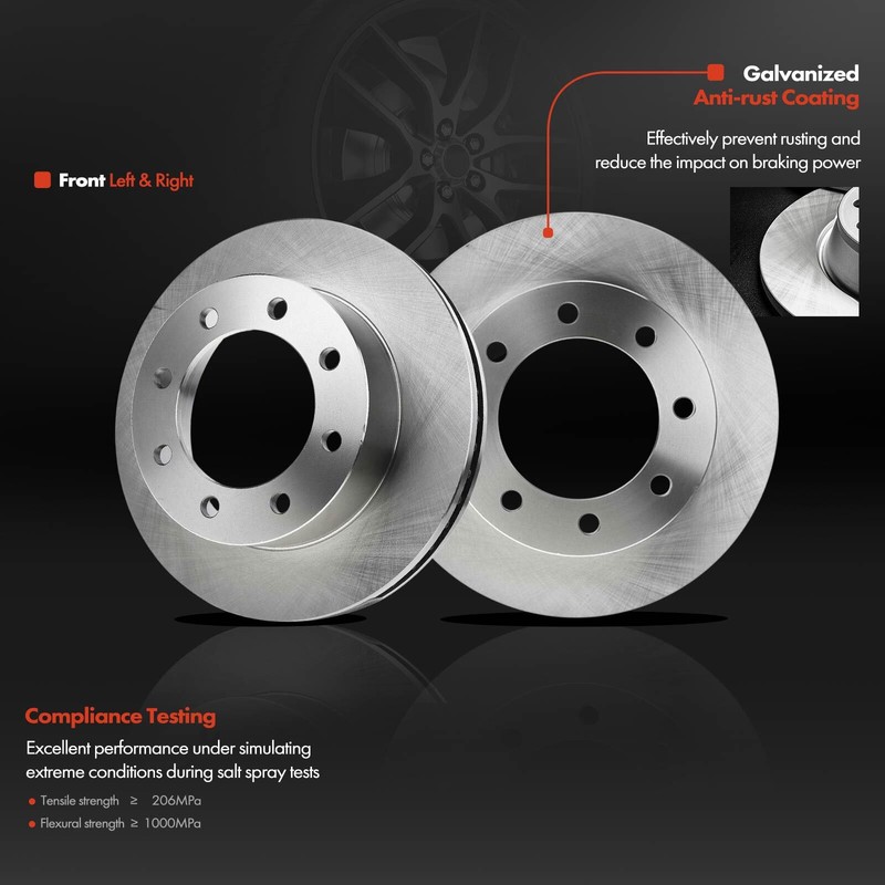 Disc Brake Rotor & Pad + Brake Caliper for Ford F-250 Super Duty 2005-2012 Front gallery