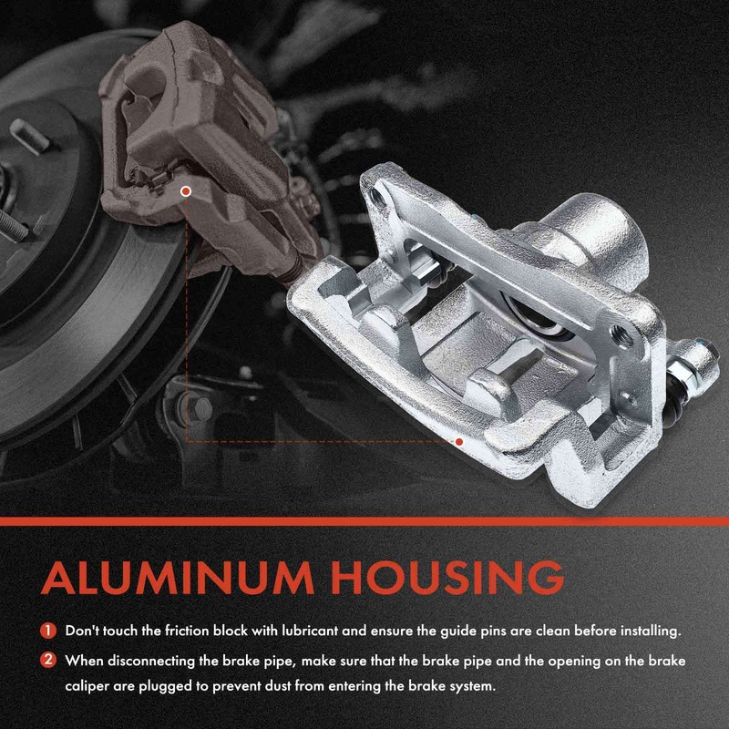 Rear Drilled Brake Rotor & Pad + Brake Caliper for CV Equinox GMC Terrain 10-17 gallery