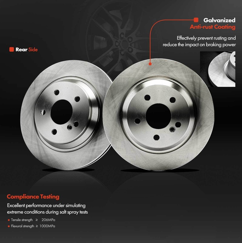 Rear Disc Brake Rotor for Mercedes-Benz C215 CL500 W220 W221 S430 S500 2000-2006 gallery
