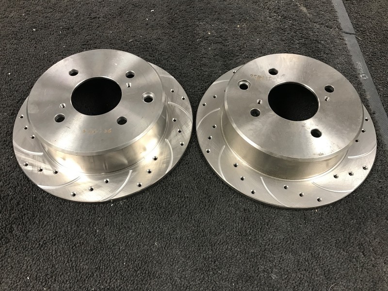 FOR NISSAN 200SX 1.8T S13 BRAKE DISCS CROSS DRILLED GROOVED REAR PAIR