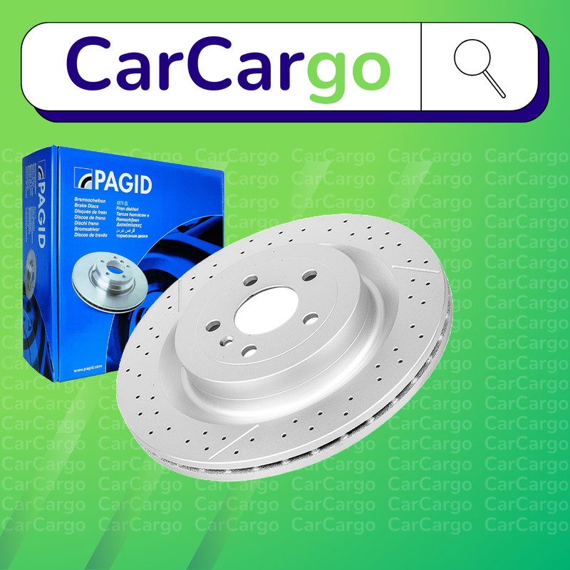 Pagid Vented Rear Brake Discs Pair For Mercedes GLE 400 4-matic 2015-2019 345 mm