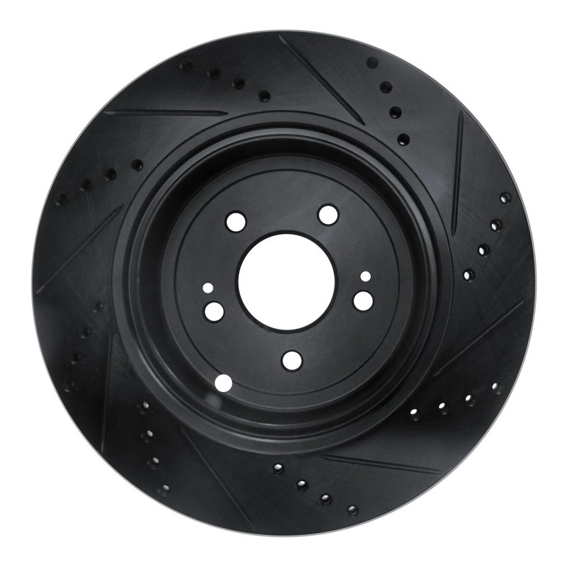 Dynamic Friction 633-21039L Drilled/Slotted Brake Rotor [Black], Fits Select