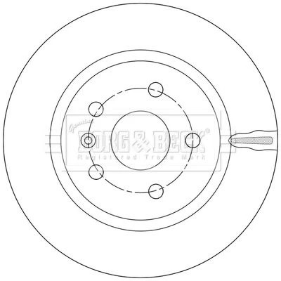 Borg & Beck BBD5552 Rear Brake Discs Pair 315mm Vented Fits Opel Vauxhall gallery