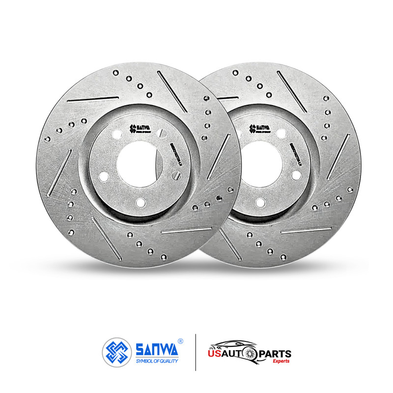 PAIR OF FRONT BRAKE ROTOR VENTED & GEOMET COATED D&S 350mm FOR MAXIMA 09-22 3.5L gallery