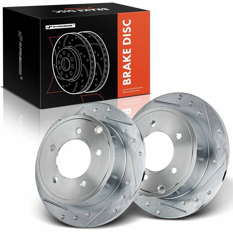 Rear Drilled Brake Rotors for Chrysler 200 Sebring Dodge Avenger Jeep Compass