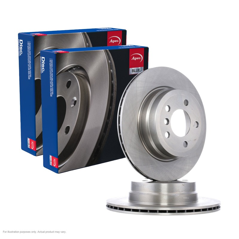 2X APEC Rear Brake Discs for BMW X5 2006-18 320mm Vented SDK6552