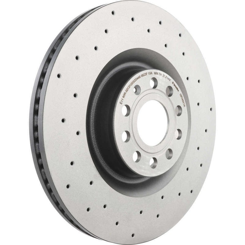 Xtra Cross Drilled Uv Coated Rotor fits 2006-2013 Volkswagen CC Passat Golf R B gallery