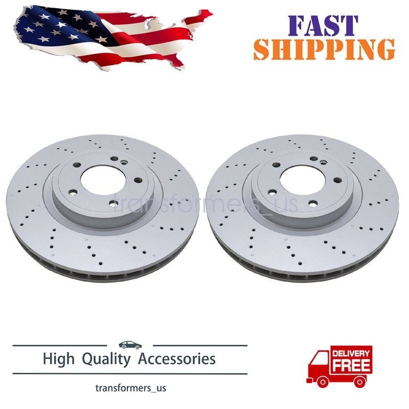 Pair of Rear Brake Discs Rotors for Mercedes Benz G63 463 2019 – 2023 4634230000