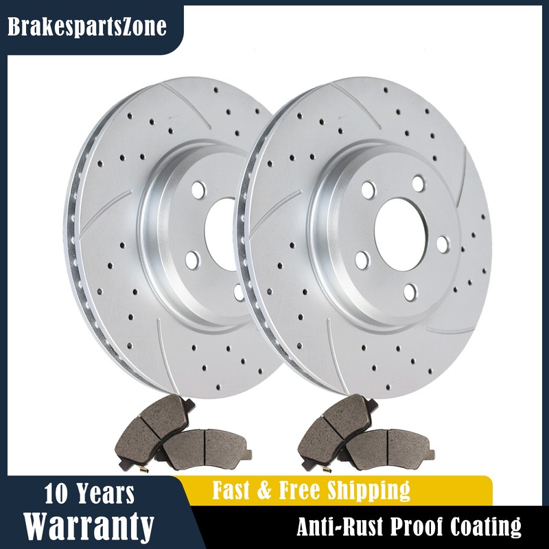 320mm Front Brake Rotors Pads Kit for Dodge Magnum Charger Chrysler 300 Drilled