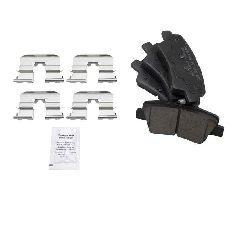 TRQ Front & Rear Premium Posi Ceramic Disc Brake Pad & Rotor Kit for Accent Rio gallery