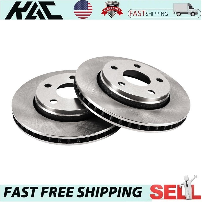 Front Vented Solid Brake Rotors Fit For 2007-2018 Jeep Wrangler JK 53040 2PC