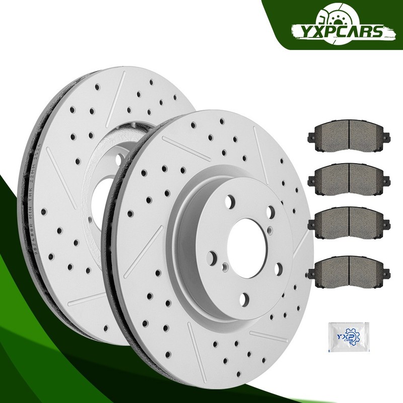 277mm Front Disc Rotors Ceramic Brake Pads Kit for 2017 – 2023 Subaru Impreza