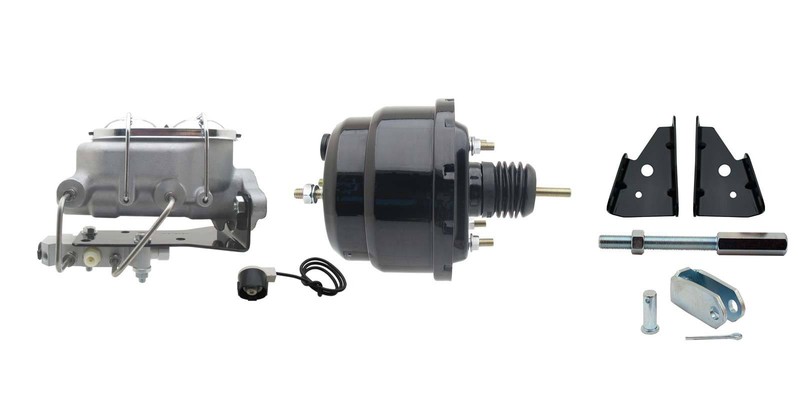 8″ Dual Power Booster Conversion Kit, Black Powder Coated, Aluminum MC, GM-708