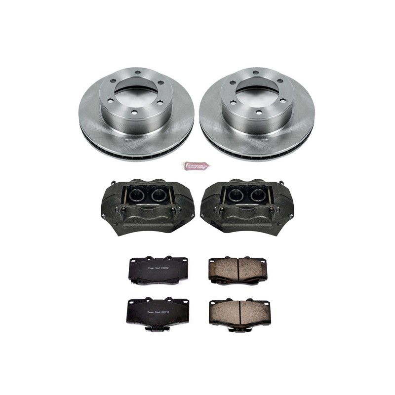 Powerstop Front 297mm Brake Discs Calipers Pads Kit for 1995-2004 Toyota Tacoma