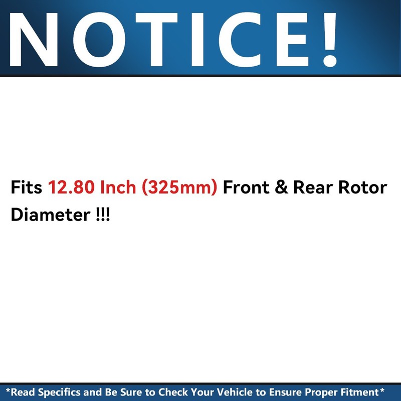 325mm Front Rear Disc Rotor Ceramic Brake Pad for Chevy Trailblazer GMC Envoy gallery