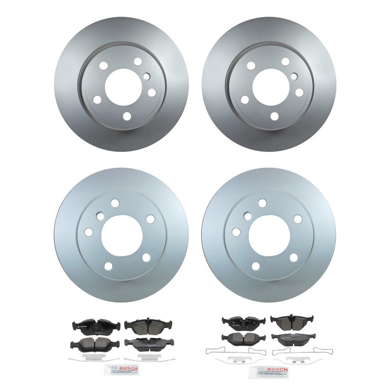 Hella Front Rear Rotor Bosch Ceramic Brake Pad Kit for BMW E36 318is Base M44 97