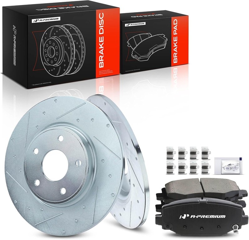 High Performance Rear Brake Kit With Drilled And Slotted Rotors 12.91 Inch gallery
