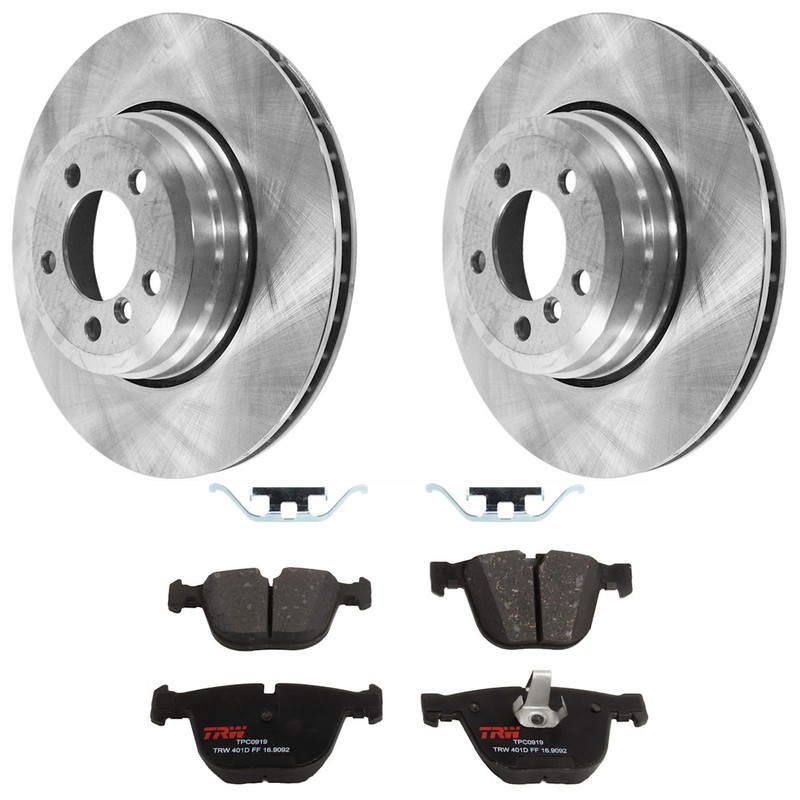 KIT-072524-87 TRW 2-Wheel Set Brake Disc and Pad Kits Rear for 760 750 BMW 760Li