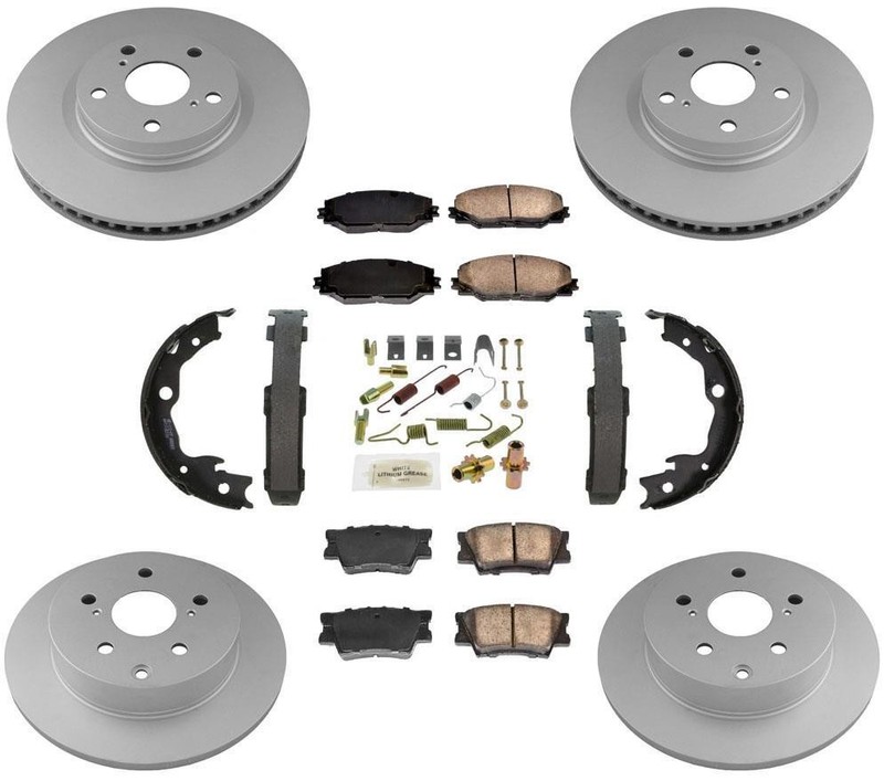 11 7/8 Inch Rotors Brake Pads Fits Toyota Rav4 W/ 3rd Row Seating 3.5L 2006-2018