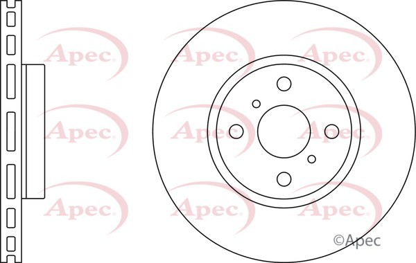 2x Apec Red Front Brake Discs 275mm Fits Toyota Yaris 435120D100