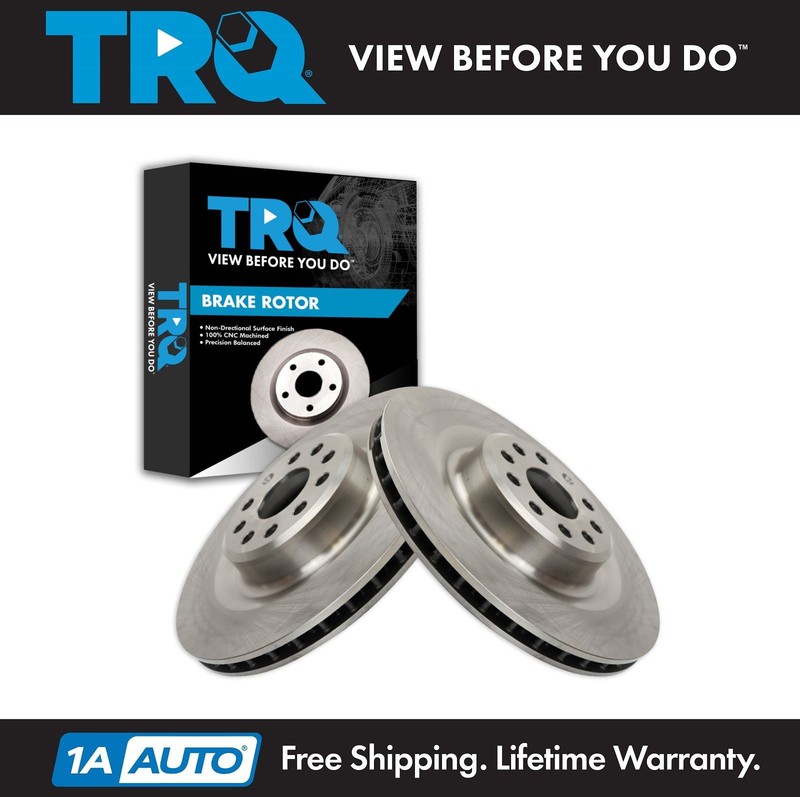 TRQ Rear Brake Rotors Set For 2012-2022 Tesla S 2016-2022 X