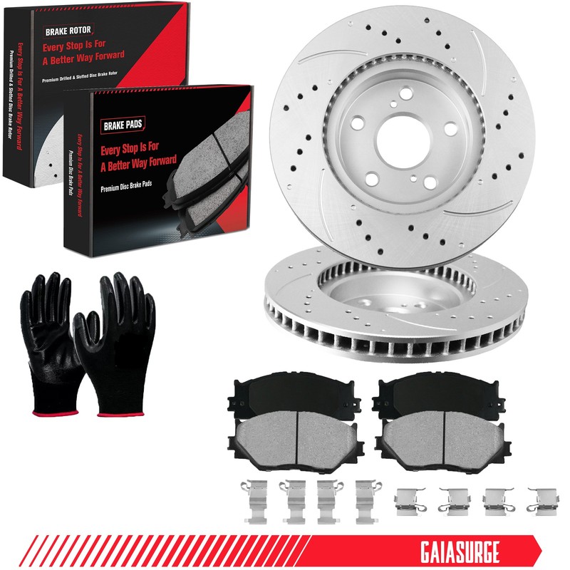 Front Disc Brake Rotors Ceramic Brake Pads Kits For 2006-2007 2008 Lexus IS250