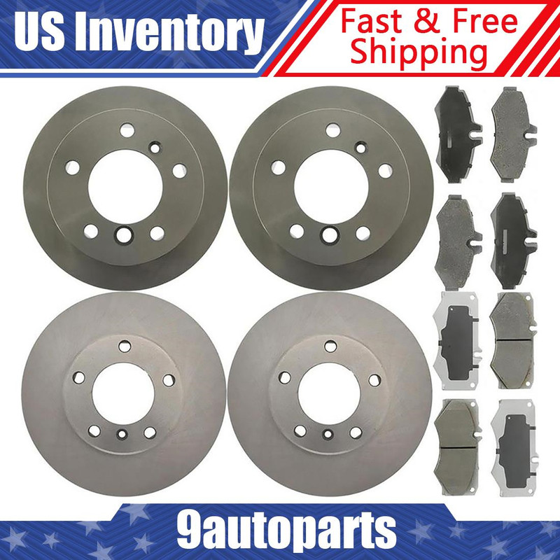 Front Rear Brake Rotors + Brake Pads Kit Fits 2002 2003 2004 Mercedes-Benz G500