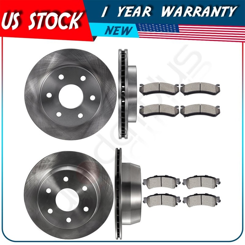 Front And Rear Brake Rotors & Ceramic Pads For Chevrolet Silverado 1500 4.8L gallery