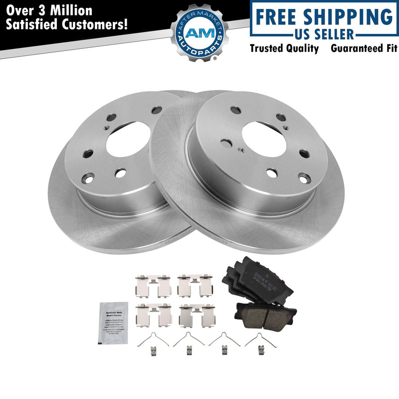 Rear Brake Pad & Rotor Kit Fits 2010-2012 Lexus HS250h 2006-2018 Toyota RAV4
