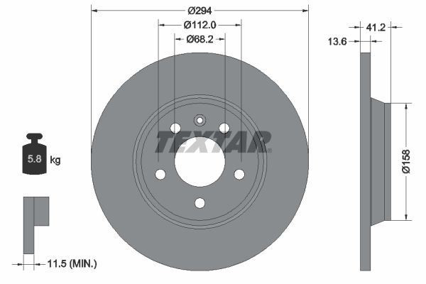Textar Rear Solid Brake Discs & Pads Braking Service Kit Fits VW Sharan gallery