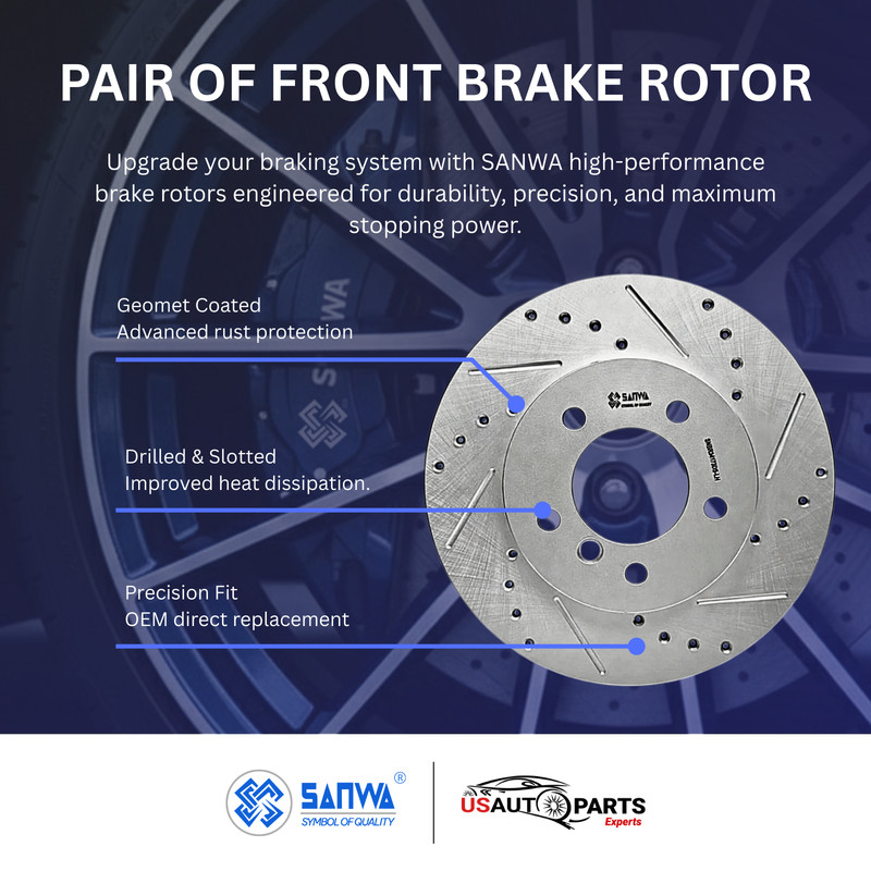 PAIR OF FRONT LH BRAKE ROTOR VENTED & GEOMET COATED D&S 300MM FOR BMW 99-08 gallery