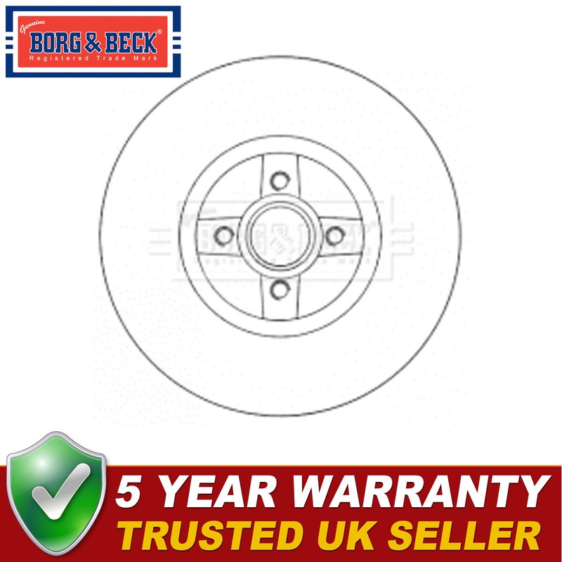 Borg & Beck Rear Brake Disc Fits Renault Scenic 1.5 dCi 1.6 1.9 2.0 7701208230