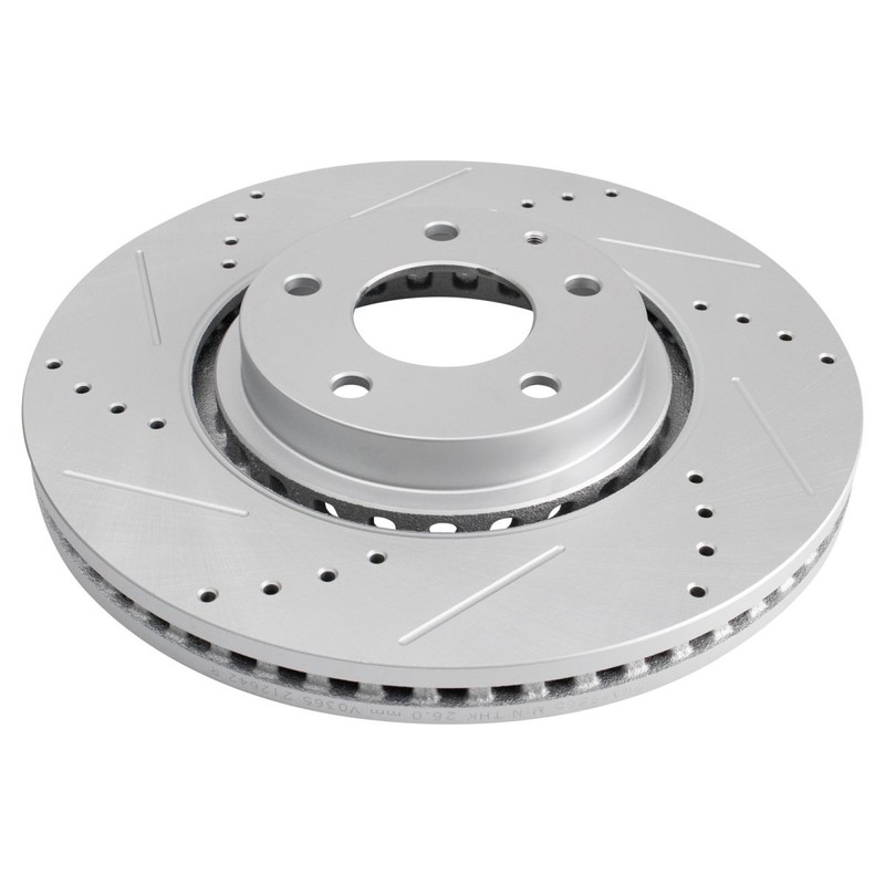 Performance Front Drilled Slotted Coated Brake Rotor Set for Mazda 6 CX5 CX9 gallery