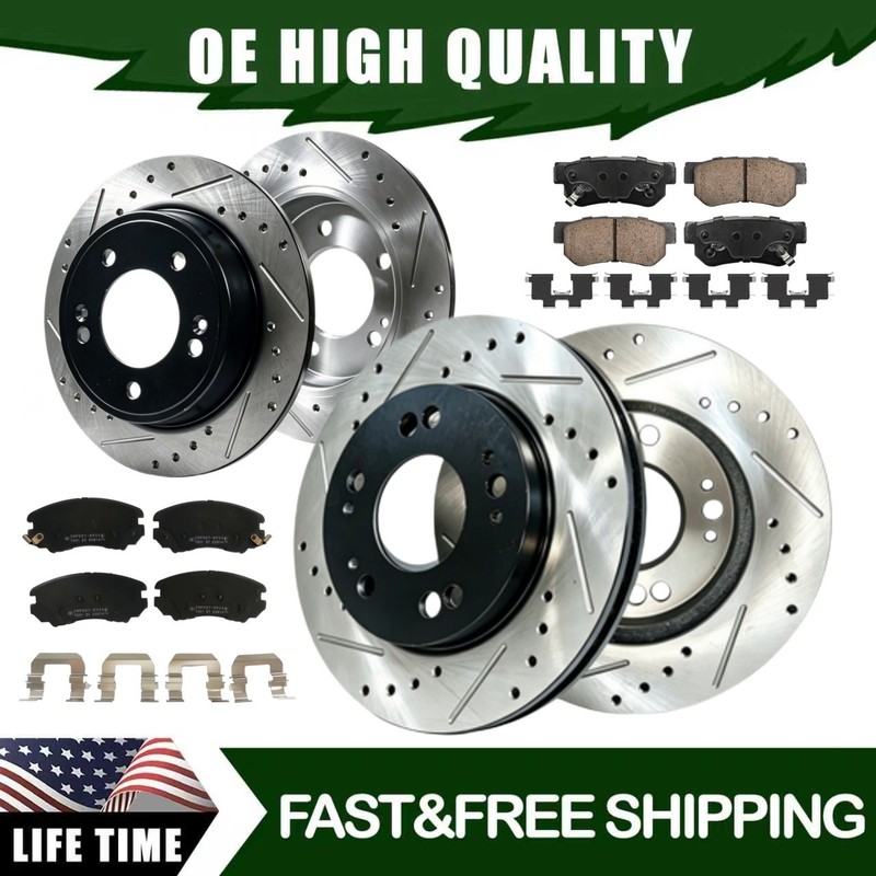 10.83″ Front & 10.31″ Rear Rotors Brake Pads for 2007 2008-2010 Hyundai Elantra