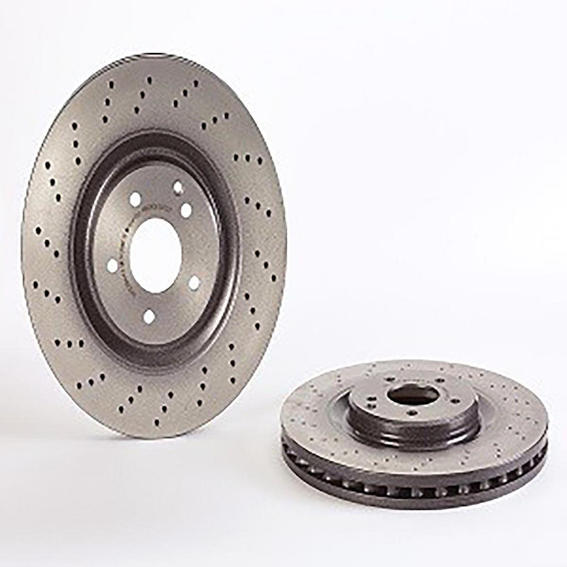 Brembo Front & Rear Brake Kit Low-Met Pads Drilled Disc Rotors For Mercedes R171 gallery