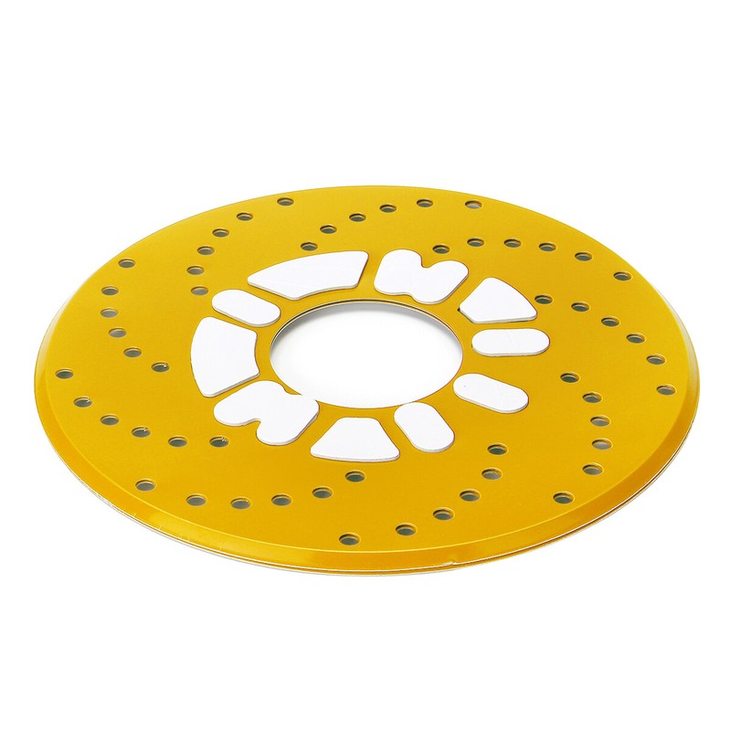 Gold 2x Aluminium 2.95" Disc Cover Car Decorative Rotor Cross Drilled gallery