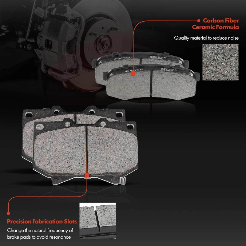 New Disc Rotors & Brake Pad for Toyota Sequoia 2001-2003 JBR971XPR Front & Rear gallery