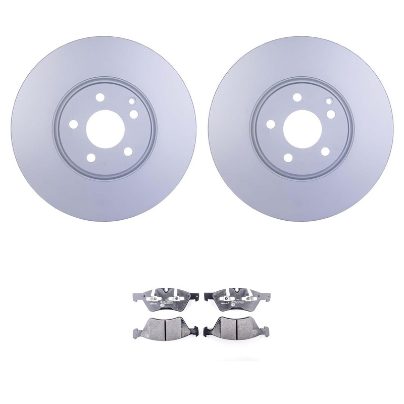 Hella Pagid Front 330mm Rotors Low-Met Disc Brake Pad Kit For W211 E500 4Matic